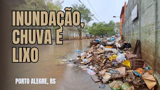 Volta a chover em Porto Alegre, inundação persiste com muito lixo em parte da cidade - 27/05/2024