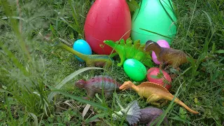 Dinosaurs Open the surprise eggs, Brachiosaurs, Stegosaurs, Spinosaurs,Ankylosaurs, Tyrannosaurs