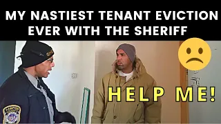 My nastiest eviction caught on tape EVER with the sheriff-Squatters