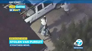 Dangerous police chase: Suspect breaks into home, fights with family and steals truck