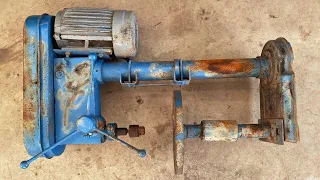 💡 Old Rusty Drill Press Restoration // Restore and Repair Vertical Drilling Machine