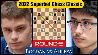 Accurate Play After Knight Sac by Deac | Bogdan vs Alireza | 2022 Superbet Chess Classic Romania