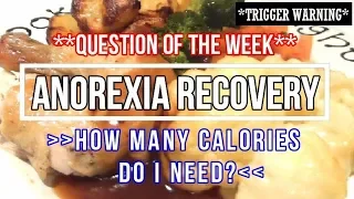 *ANOREXIA RECOVERY* Question of the week - HOW MANY CALORIES DO I NEED?