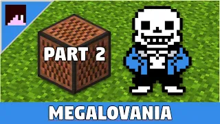 Megalovania Bassline Minecraft Noteblock Tutorial (Meme song from Undertale) [Part 2]