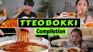 ASMR Spicy Cheesy Creamy Tteokbokki Compilations Mukbang Satisfying