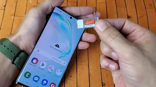 How to Insert Sim & SD Card in Samsung Galaxy Note 10 Plus