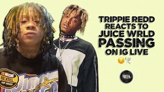 Trippie Redd’s reaction to Juice WRLD passing on IG live 😔🕊