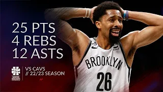 Spencer Dinwiddie 25 pts 4 rebs 12 asts vs Cavs 22/23 season