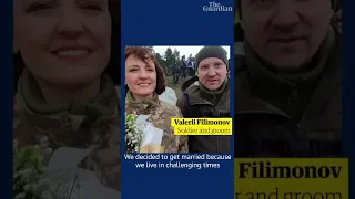 Ukrainian soldiers marry amid war
