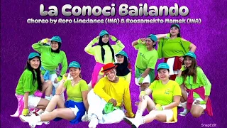 LA CONOCI BAILANDO | Line Dance | Choreo by RORO LINEDANCE & ROOSAMEKTO MAMEK | Demo BINA PRATAMA