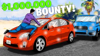 Surviving a BILLION DOLLAR Bounty in a PRIUS in GTA 5 RP!