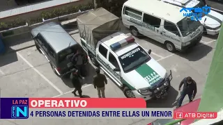 Cuatro personas fueron detenidos en la zona Tembladerani, entre ellas una menor de edad