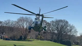 Marine One Departs the White House on March 9, 2023