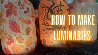 Make Fall Napkin Luminaries with me!!  Fun and EASY!