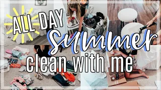 ALL DAY SUMMER CLEAN WITH ME | EXTREME CLEANING MOTIVATION | WHOLE HOUSE CLEANING 2020
