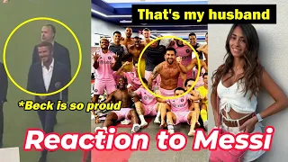 Messi family, Beckham and celebrities reaction to Messi performance vs Dallas