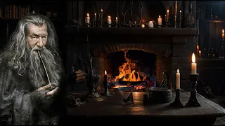 Gandalf The Gray Cottage | COZY HOBBIT FIREPLACE  | Crackling Fireplace | Cozy Hobbit Ambiance