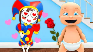 Baby Takes POMNI on 100 DATES in 24 HOURS! (The Amazing Digital Circus)
