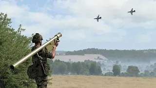 2 Russian Su-25 Fighter Jet Shot Down by Ukraine Anti-Aircraft Defense System - Arma 3