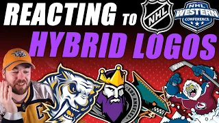 Reacting to NHL Hybrid Logos! WOW! (West)