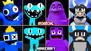 ROBLOX Rainbow Friends Chapter 3 ALL JUMPSCARES vs MINECRAFT #8