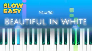 Westlife - Beautiful In White - SLOW EASY Piano TUTORIAL by Piano Fun Play