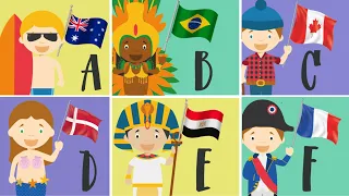 ABC Countries for Children - Learn Alphabet with Countries and Flags for Toddlers & Kids
