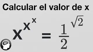 x^x^x=(1/2)^√2 Ecuacion exponencial resuelto por artificios algebraicos (nivel avanzado)