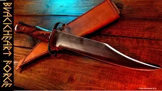 BLADE-CATCHER BOWIE, Complete Build; Knifemaking, Backyard Blacksmithing