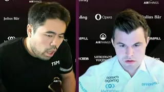 Hikaru Can Not Believe His Eyes! || Nakamura vs Carlsen || NCC Finals! (2021)