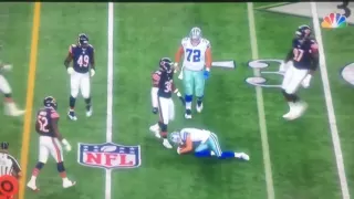 Cole Beasley gets crushed by Chicago cornerback