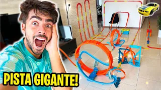 CONSTRUÍ UNA PISTA GIGANTE DE HOTWHEELS EN MI CASA!