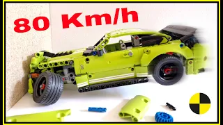 Lego 42138 CRASH 🚨 Car Crash Test 🚨 80 KM/H | Ford Mustang DESTROYED