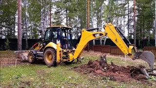 Корчевание пней экскаватором в поселке Дубрава, Екатеринбург, Свердловская область