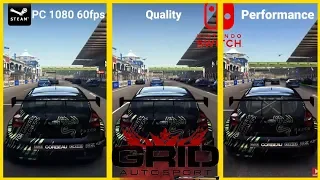 GRID AutoSport Nintendo Switch VS PC (Graphics) (Performance) Mode Gameplay