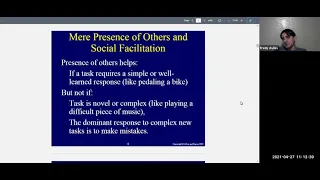 Social Psychology Chapter 11 (Groups) Lecture Part 1