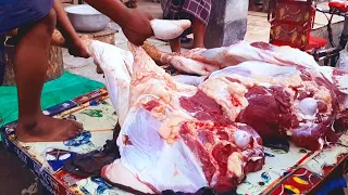 Amazing Cutting Meat Skills | Fresh Beef Processing Skills by Village Expert Butcher from Bangladesh