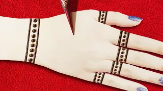 Full Hand Step by Step Dulhan Mehndi Design 2021  - Back Hand Arabic Henna Mehendi Design