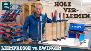 Holz verleimen mit Zwingen oder Leimpresse - Was geht schneller? | Holz Liebling DIY