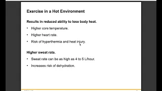 temperature regulation and exercise