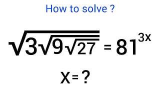 Math Olympiad | A Nice Algebra Problem | How to solve for X in this Problem ?