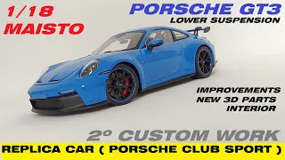 Custom 2021 Replica Car Porsche Club Sport 911 992 GT3 by Maisto