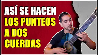 METODO FACIL PARA TOCAR PUNTEOS A DOS CUERDAS - #clasesdeguitarra #tutorial #guitarra #tabs #punteos