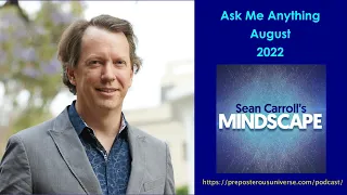 Mindscape Ask Me Anything, Sean Carroll | August 2022