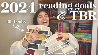 my 2024 reading goals and 30+ tbr list 💌📖✨