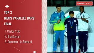 Top 3 in Men's Parallel Bars Final - 2023 Baku Gymnastics Apparatus World Cup