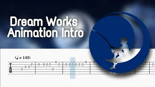 DreamWorks Animation Intro || Easy Guitar Tabs Tutorial