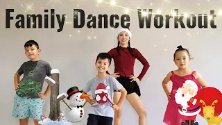 [Beginner] Santa tell me by Ariana Grande FUN and Easy Merry Christmas Family dance workout No jumps