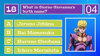 JoJo's Bizarre Adventure (Part 1-5) Trivia Quiz | 25 Question