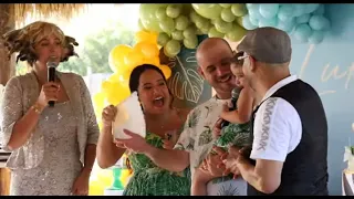 MIGDALIA RONDON SORPRENDE A NANDO PRO Y SU ESPOSA EN EL BABY SHOWER/ALY AND MILA